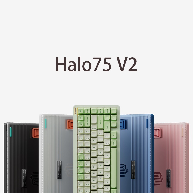 Nuphy Halo75 V2 คีย์บอร์ดไร้สายที่รองรับสําหรับ Bluetooth 5.0,2.4G และ USB 3 โหมด Hot-swap RGB Backl