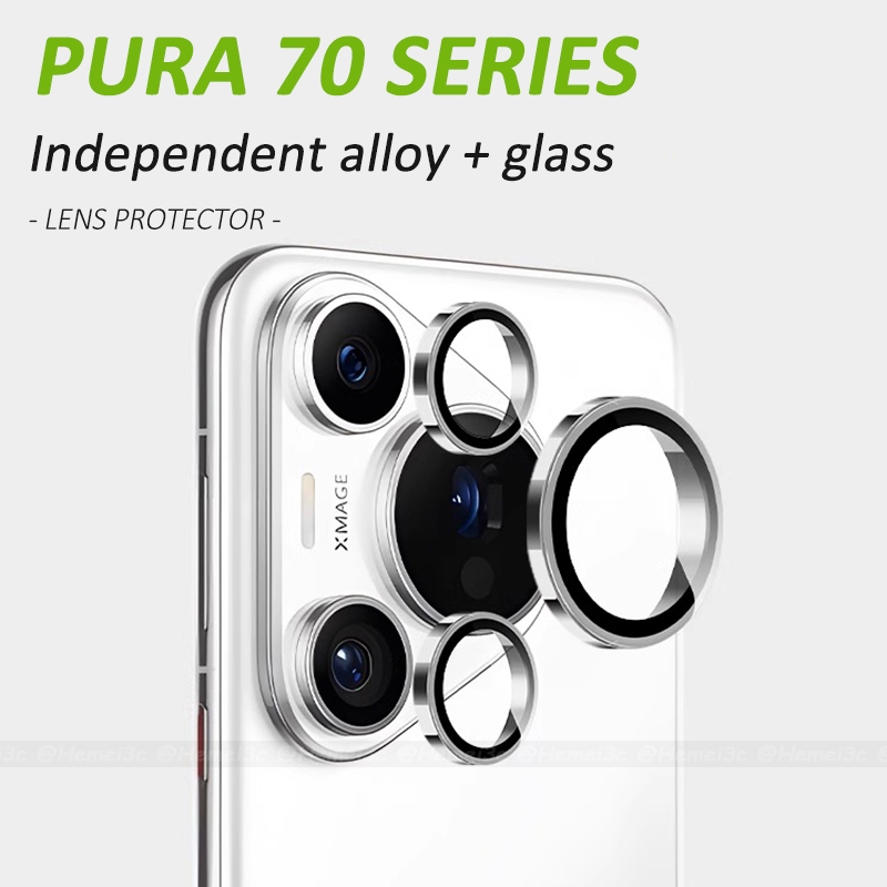 สําหรับ Huawei Pura 70 Pro Ultra Plus โลหะและตัวป้องกันเลนส์กระจกนิรภัย