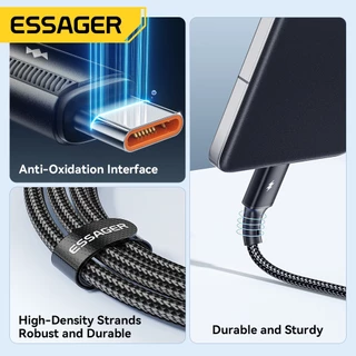 Essager 120W สาย Usb Type C สําหรับสายชาร ์ จเร ็ ว xiaomi 6A