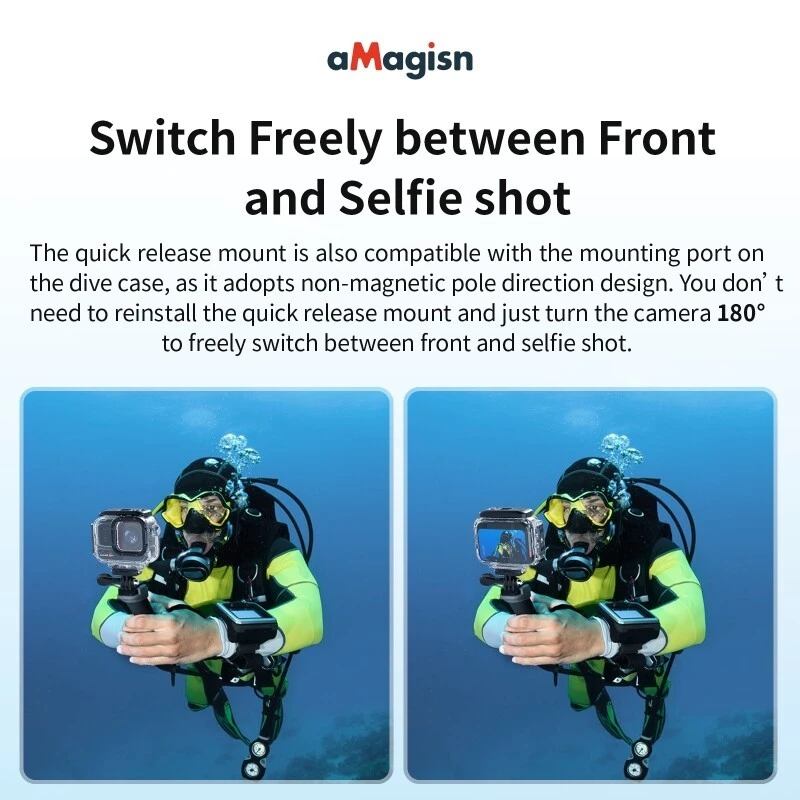 【🇹🇭 กรุงเทพฯ】aMagaisn สําหรับ Insta360 Ace Pro/Pro 2 แนวตั้ง-แนวนอน Dive Case อุปกรณ์เสริมกันน้ํา thumbnail 5