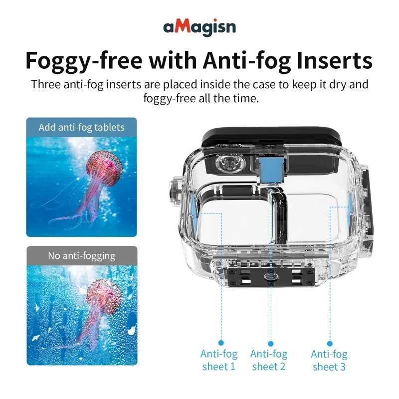 【🇹🇭 กรุงเทพฯ】aMagaisn สําหรับ Insta360 Ace Pro/Pro 2 แนวตั้ง-แนวนอน Dive Case อุปกรณ์เสริมกันน้ํา thumbnail 9