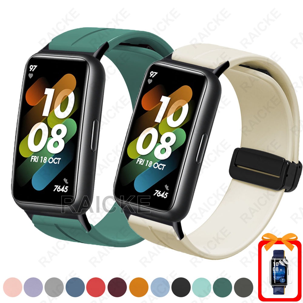 สายยางซิลิโคนอ่อนนุ่มสำหรับ Huawei Band 10 9 8 7 6