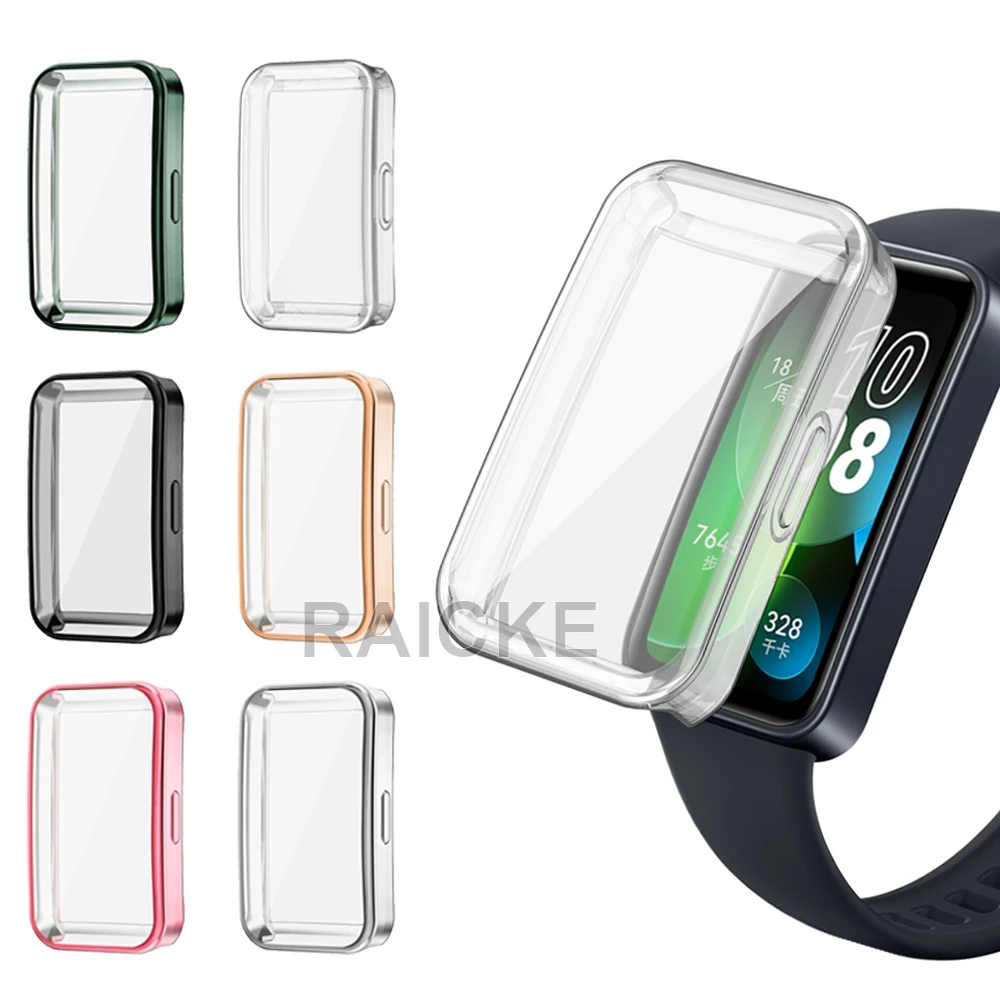 เคสTPUแบบนุ่มคลุมทั้งหมดซิลิโคนปกป้องหน้าจอสําหรับHuawei Band 11 pro 10 9 8 7 6