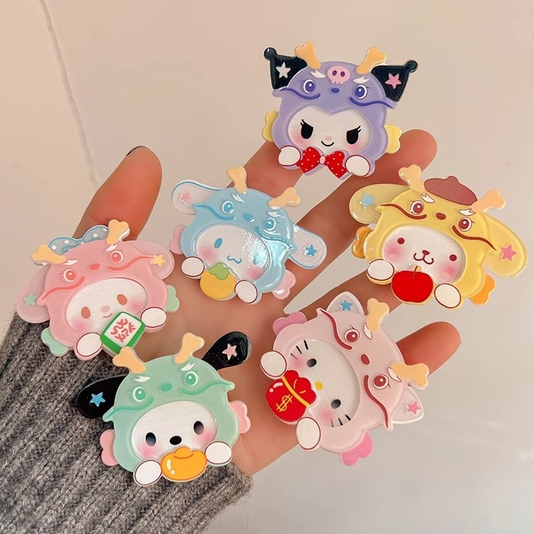 เกาหลีอะคริลิคคู ่ Sanrio กิ ๊ บติดผมหญิง ins การ ์ ตูนของขวัญวันเกิดนักเรียน