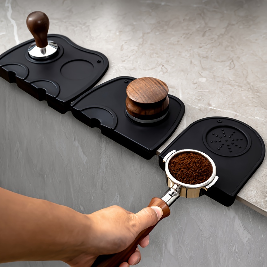 Espresso กาแฟ Tampers Mat ขลุ่ยกาแฟ Tampering มุม Pad อาหารปลอดภัยยางซิลิโคน Coffeeware Tamping Mat