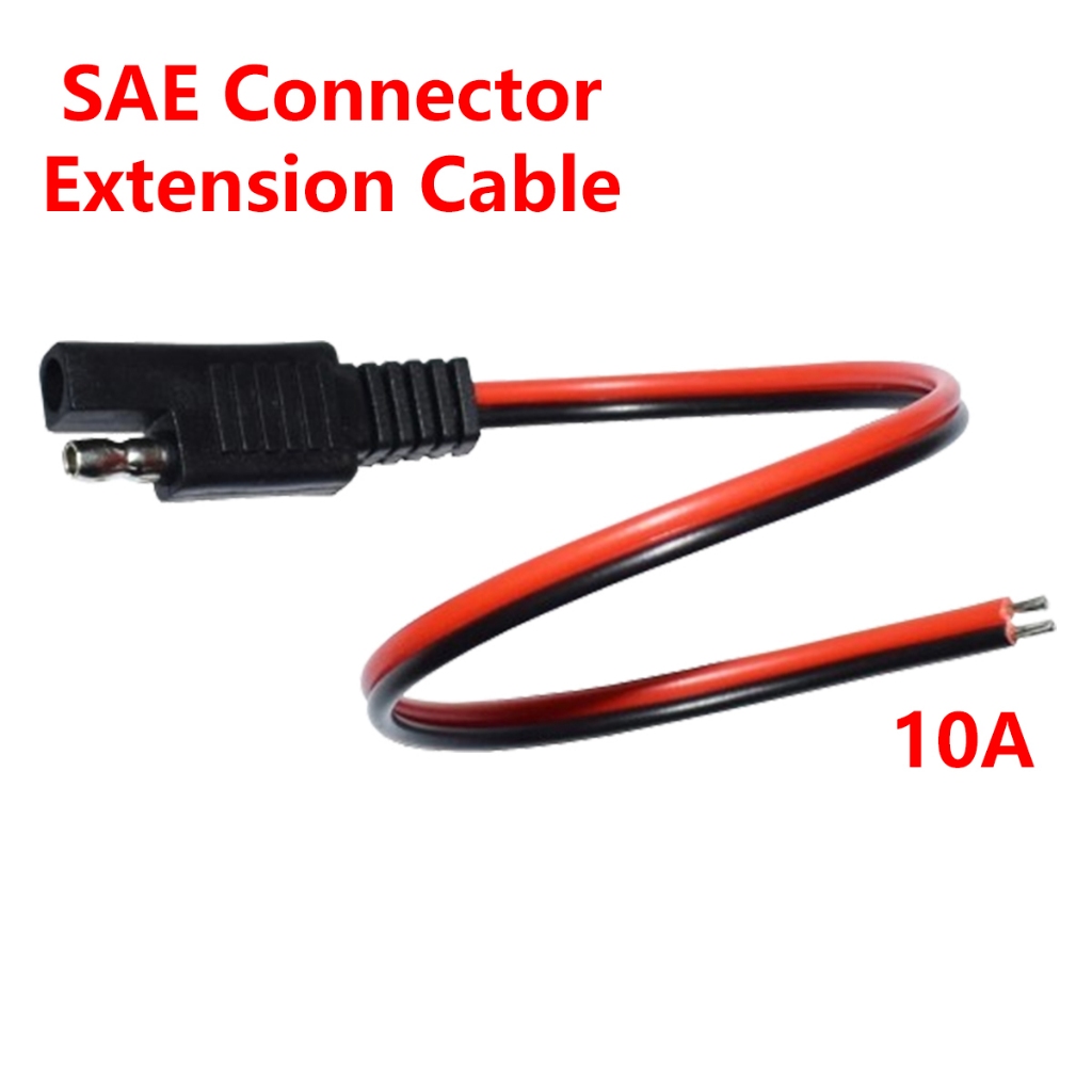 1 PC/2 ชิ้น 25 ซม.10A SAE Connector Power ยานยนต์สายต่อแบตเตอรี่พลังงานแสงอาทิตย์ปลั๊กสายไฟ 18AWG สําหรับรถจักรยานยนต์เรือยานยนต์ RV