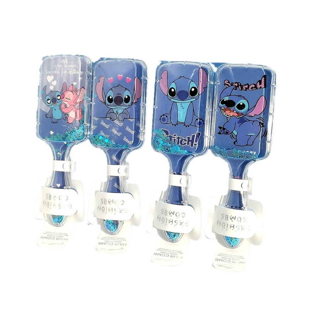 1 ชิ้นใหม่ Disney Stitch Angel Air Cushion Stitch อะนิเมะ Kuromi หวีนวดเด็กสาวผมหยิกหวีผม Brus วันเกิด