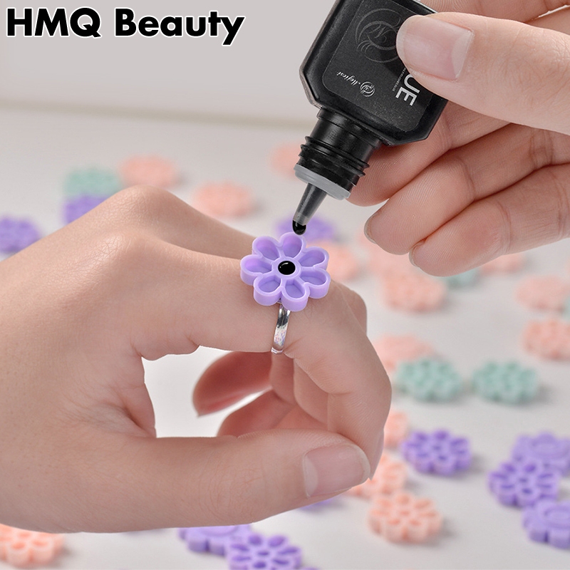 Grafting Eyelash กาวถ ้ วยกาว Shim Eyelash Cup Cherry Blossom Petals เพื ่ อขยายกาวถือเวลาแหวนโลหะ Eyelash Extension เครื ่ องมือ