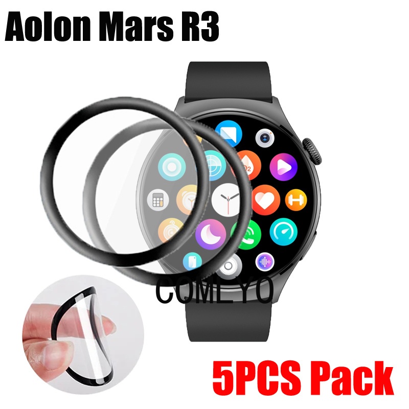 สําหรับ Aolon Mars R3 สมาร์ทวอทช์ป้องกันหน้าจอฝาครอบป้องกันฟิล์ม 3D ฟิล์มโค้งฟิล์มนุ่ม