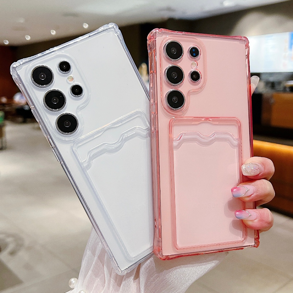 ความโปร่งใส กระเป๋า ซองโทรศัพท์ Samsung Galaxy S24 Ultra S24 Plus S24 S23 Ultra S23 Plus S23 S22Ultra S22Plus S21Ultra S21+ S21FE S20FE A23 A33 A53 A73 A14 A15 A34 A54 A25 A55 5G Case เคสโทรศัพท์ใหม่ TPU ซิลิโคนอ่อนนุ่มป้องกันการตก เคสมือถือซัมซุง