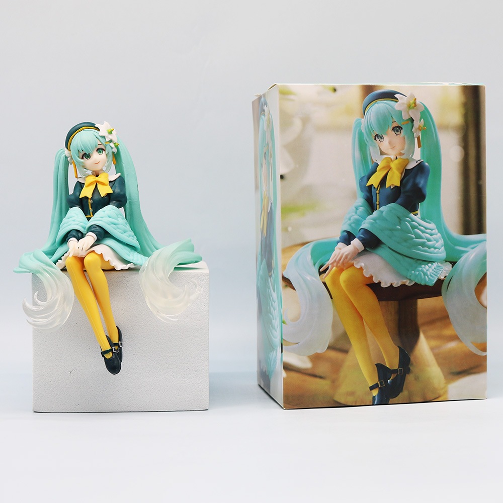 14.5 ซม.นักร้องเสมือนอะนิเมะ Hatsune Miku รูป Lily Fairy Hatsune PVC ตัวเลขการกระทํารูปปั้นเดสก์ท็อปตกแต่งตุ๊กตาของเล่นของขวัญ