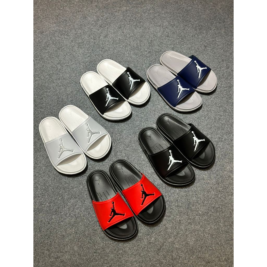A/J Jumpman นุ่มสบาย Flip-Flops a/j รองเท้าแตะกีฬา FQ1598-600 สีแดง FQ1598-401 สีฟ้า FQ1598-010 สีขา