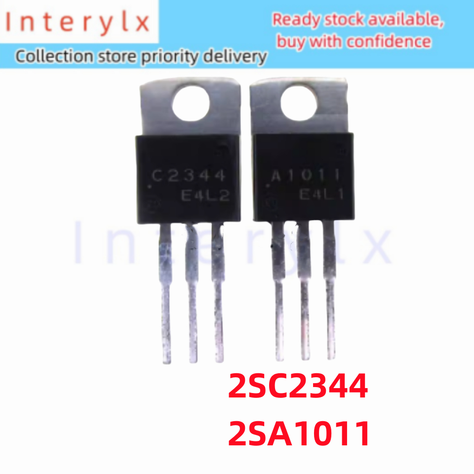 10pcs C2344 A1011 2SC2344 2SA1011 TO-220 เครื่องขยายเสียงหลอดคู่ (5 ชิ้น * C2344 + 5 ชิ้น * A1011) ใ