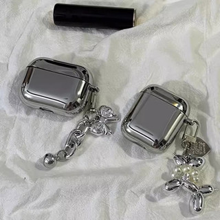 หรูหราชุบ Silver Street แฟชั ่ นบอลลูนสุนัขจี ้ หูฟังสําหรับ Airpods 3 2021 หูฟังนุ ่ มสําหรับ Airpods 1 2 Pro 3 กรณี