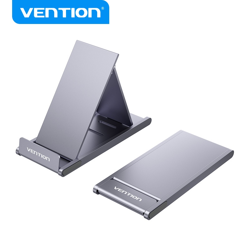 Vention ที่วางโทรศัพท์แท่นวางขาตั้งโทรศัพท์มือถืออลูมิเนียมโต๊ะแบบปรับได้ Mount Dock Holder Mounts Stand