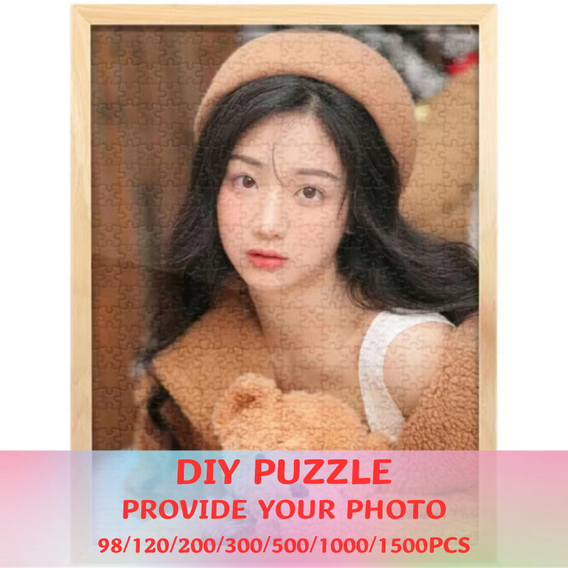 DIY จิ๊กซอว์ที่กำหนดเองได้ถึง 7 ข้อมูลจำเพาะ 98 ชิ้น - 1500 ชิ้นไม้จิ๊กซอว์ที่กำหนดเองชีวิตจริงภาพงานแต่งงานภาพวันเกิดของขวัญของเล่นเด็ก