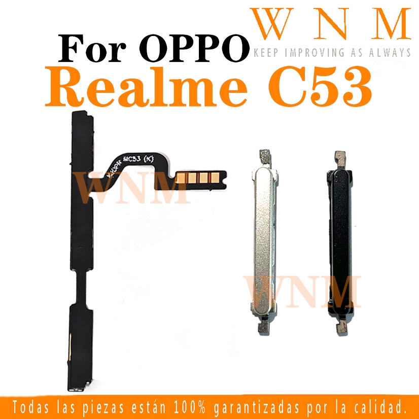 สําหรับ OPPO Realme C53 RMX3760 ปุ่มเปิดปิดปุ่มสวิทช์ด้านข้าง Key Volume Up Down Flex สายโทรศัพท์มือถือ Part