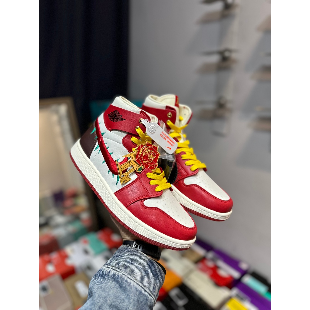 Teyana Taylor x Air A/J 1 Retro High A/J 1 High-Top Joe 1 Thorn Rose FJ0604-601 Joint Version