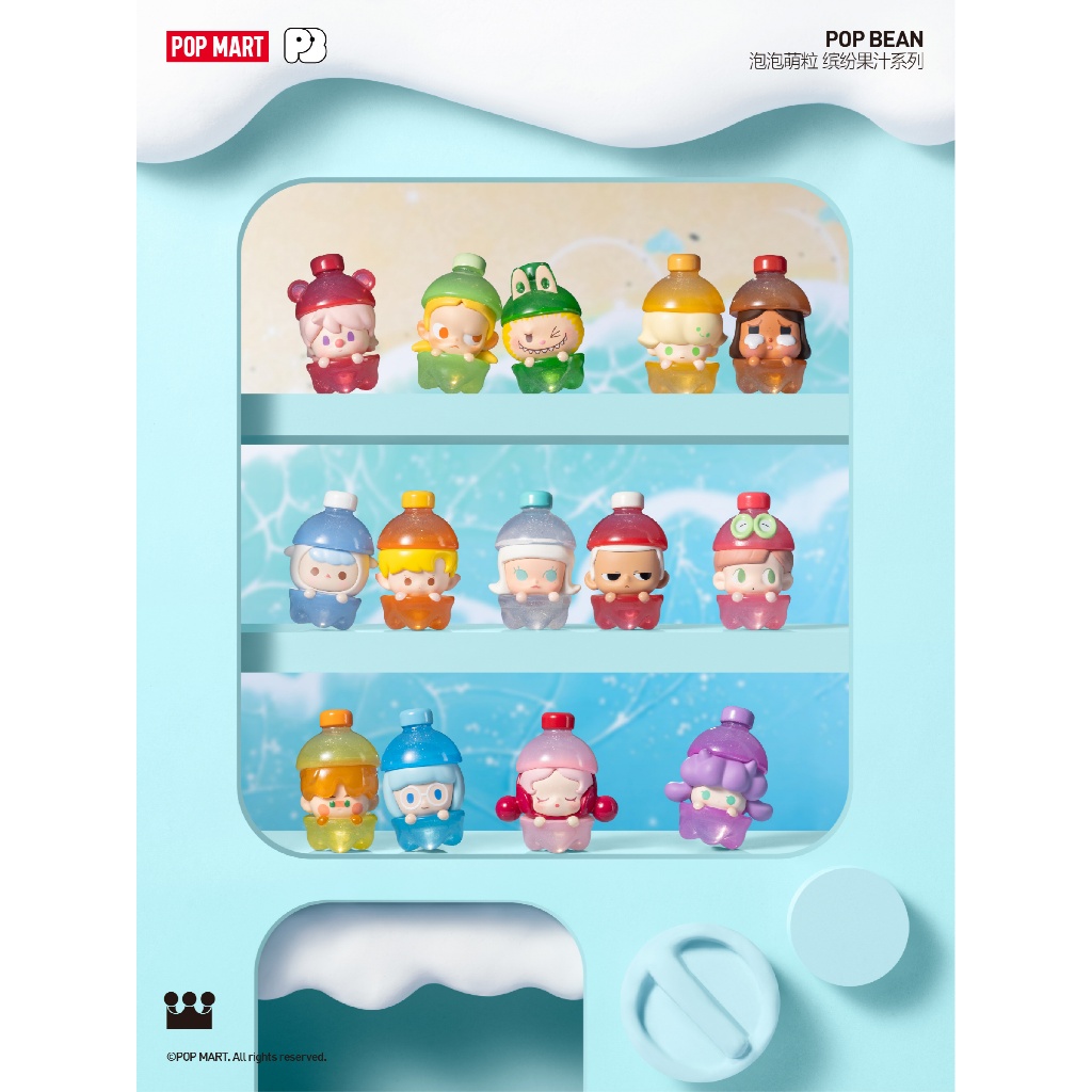 Pop Bean ชุดน ้ ําผลไม ้ สีสันสดใสตุ ๊ กตาอะนิเมะน ่ ารัก Kawaii รูปของขวัญคริสต ์ มาส