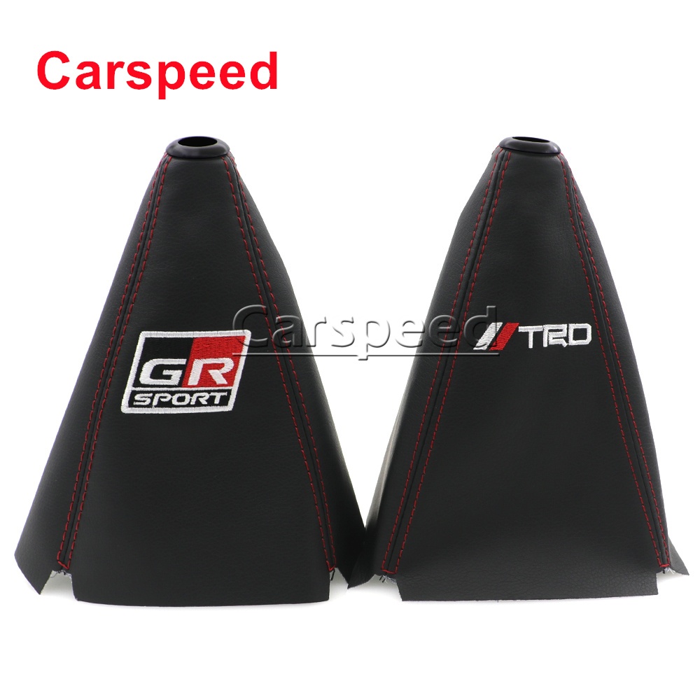 Gr Sport TRD รถเกียร ์ Shift Knob Boot Cover Collar Universal สําหรับ Toyota
