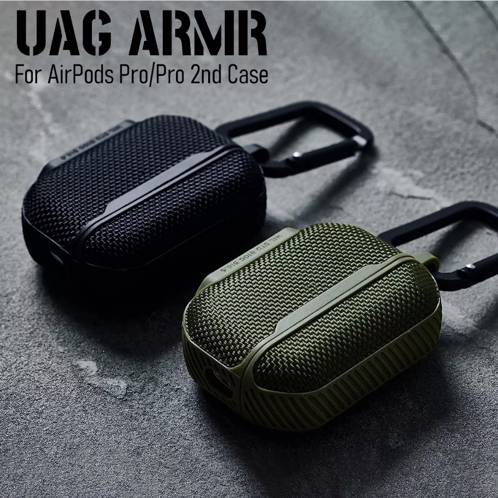 Ag Metropolis Ballistic ARMR สําหรับ AirPods Pro 2nd กรณีผ้าไนลอนพรีเมี่ยมทนทานป้องกันกรณีสําหรับ AirPods Pro Protector พร้อมพวงกุญแจ Carabiner