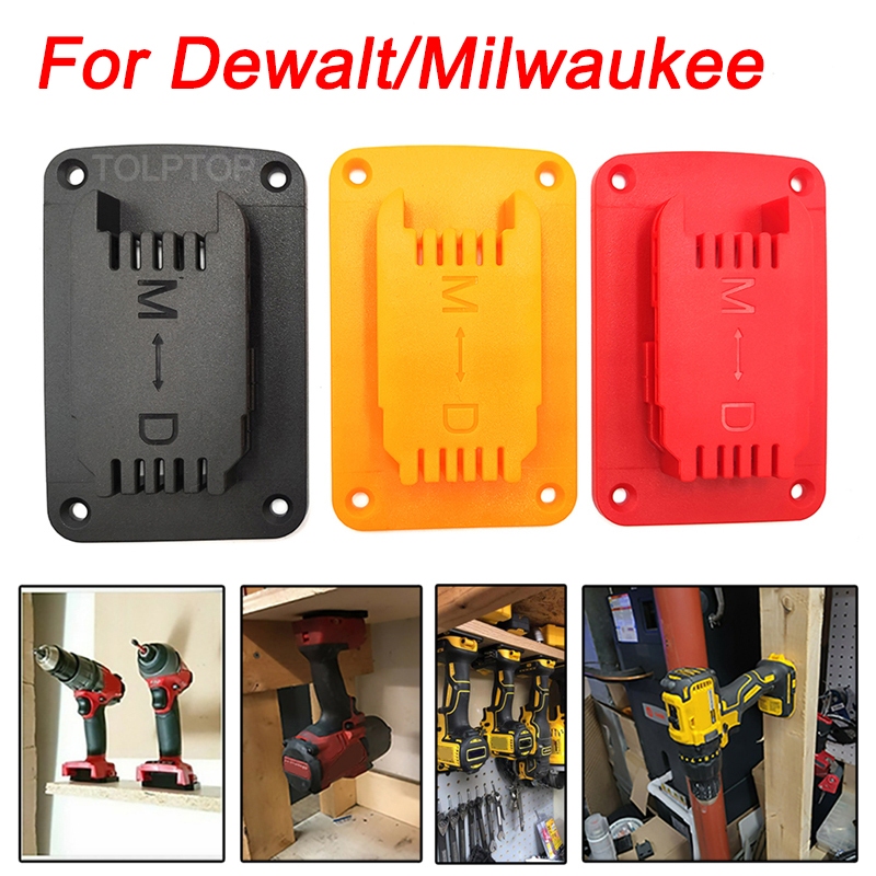 ผู้ถือเครื่องเครื่องมือ Mount สําหรับ Dewalt/Milwaukee 14.4/18 V/20 V แบตเตอรี่เครื่องมือ Wall Mount เครื่องมือ Bracket Fixe อุปกรณ์ผู้ถือเครื่องมือ