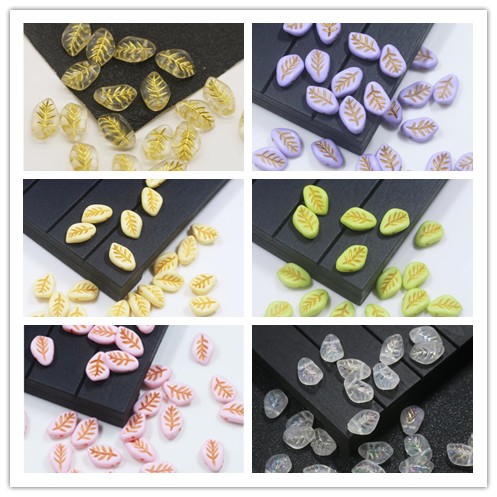 20 ชิ้น/แพ็คขนาดเล็กอะคริลิค Golded Line Leaf Charm จี้สําหรับ DIY Handcraft ออกแบบประมาณ 9x14 มม.y1862