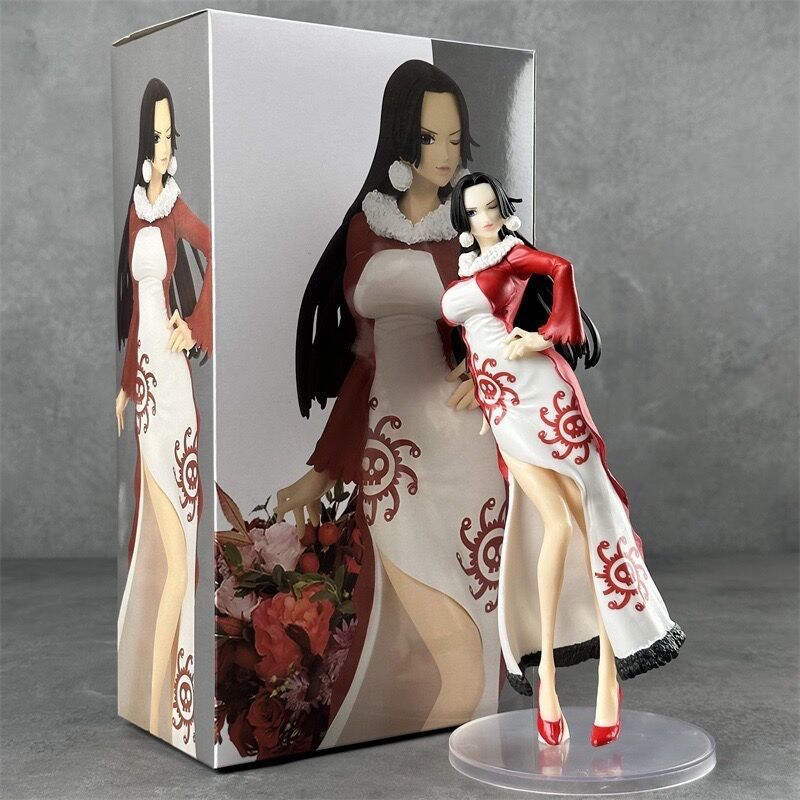 24 ซม.One Piece อะนิเมะรูป Cheongsam Boa Hancock เซ็กซี่ Pvc Action Figurine เครื่องประดับสะสมของเล่นสําหรับของขวัญเด็ก