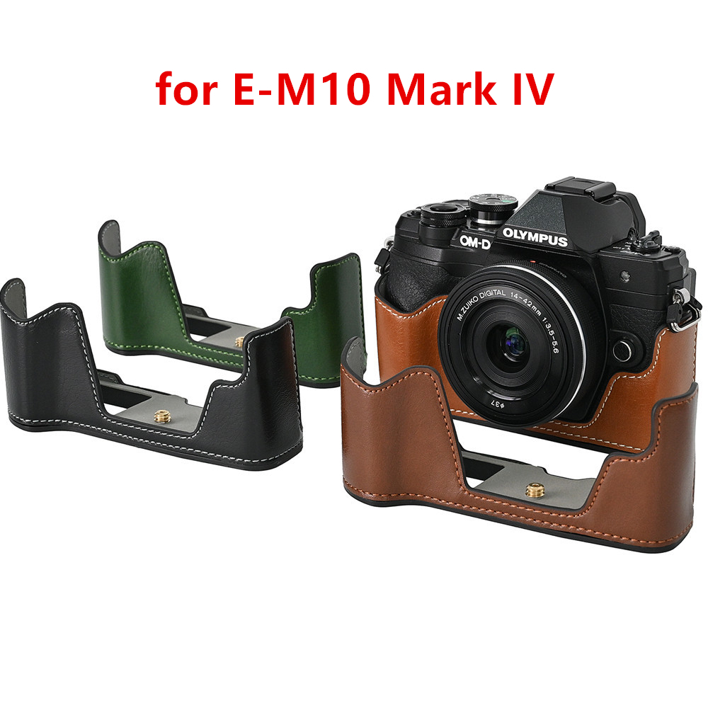 Em10iv เคสหนัง PU ป้องกันกล้อง สําหรับ Olympus OM-D OMD E-M10 Mark IV 4 EM10 IV
