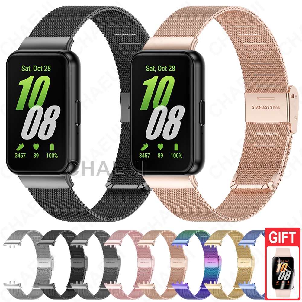 สายสแตนเลสสร ้ อยข ้ อมือโลหะสายรัดข ้ อมืออุปกรณ ์ เสริมสําหรับ Galaxy Fit 3