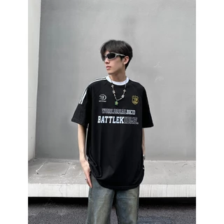 ⚡️Proman⚡️ [ 16 สี COD ]เสื้อยืดแขนสั้นสไตล์ คอกลม High Street สไตล์อเมริกัน เสื้อคู่ลำลองทรงหลวมพิมพ์ลายย้อนยุค M-3XL