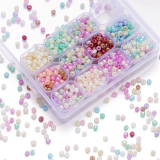 St. kunkka 4 มม.ประมาณ 120 ชิ้นแก้ว Macaron สีลูกปัดข้าวสามา…