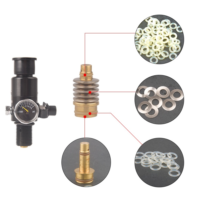 Hpa ไต ้ หวัน Regulator วาล ์ วบรรเทาความดันชุดอะไหล ่ O-Ring ซีลลูกสูบประกอบ Airsoft Accesories