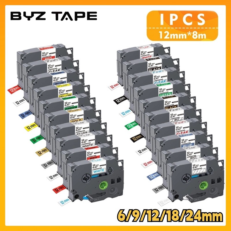 เทปฉลาก tze231 6 9 12 18 24 มม. สําหรับเครื่องทําฉลาก Brother tze231 Laminated P Touch TZe221 TZe631 tze231 PTD200 PTD210 PTD400 PTD600 PT1880 ราคา ถูกที่สุด ดีลบีเคเค