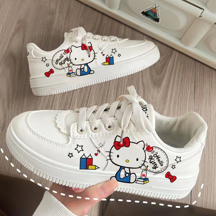 Sanrio Joint jk Low-Topรองเท้าผ้าใบสไตล์ใหม่สามสีBreathableไม่เหม็นสบายๆAll-Matchผู้หญิงรองเท้าผ้าใบ