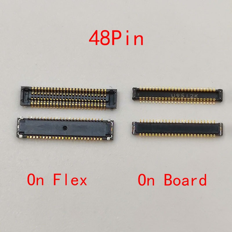 2pcs 48Pin จอแสดงผล LCD FPC Connector บนเมนบอร์ดสําหรับ Samsung A8 2018 A530 A530F A8 Plus 2018 A730