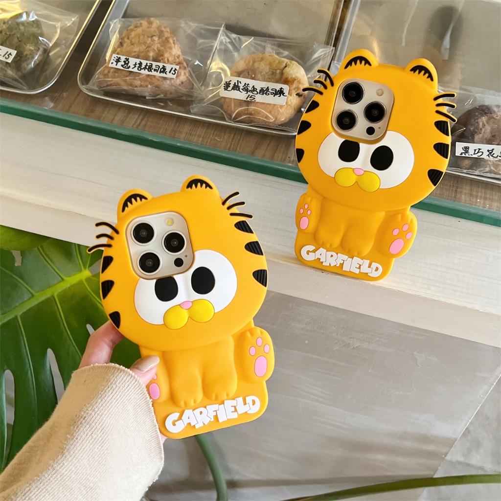 เคส Iphone สําหรับ 15 Pro Max 14 Pro Max 13 Pro Max 11 12 Pro Max TPU ซิลิโคนนุ่ม Garfield