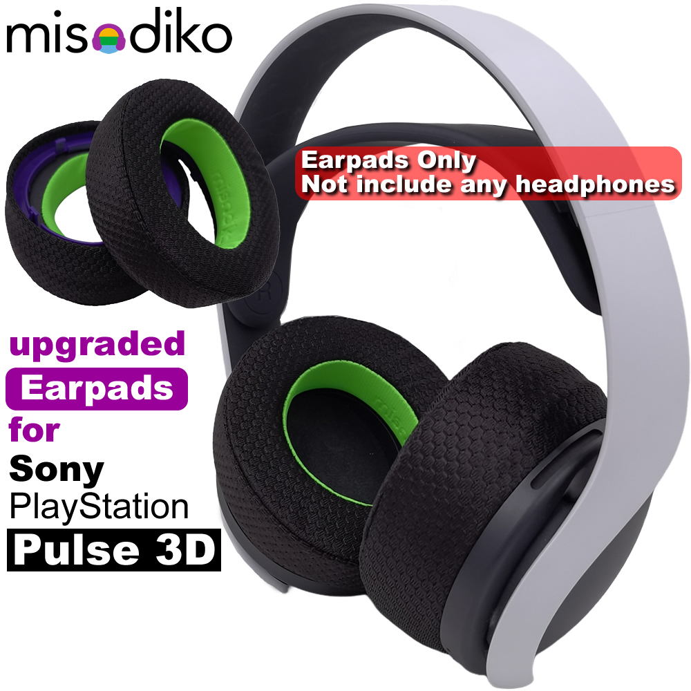 Misodiko อัพเกรดแผ ่ นรองหูฟังรูปไข ่ สําหรับหูฟัง PlayStation Pulse 3D