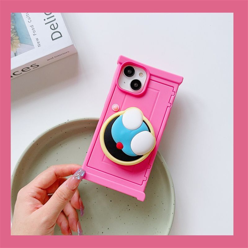 สําหรับ Iphone 11 12 13 14 15 Pro max 3D Doraemon Any Gate 360 หมุนขาตั ้ ง Penguin Soft ซิลิโคนกรณีฝาครอบ
