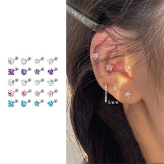 Jojo COCO ต่างหูสตั๊ด รูปดาว สกรู แฟชั่นสไตล์เกาหลี สําหรับผ…