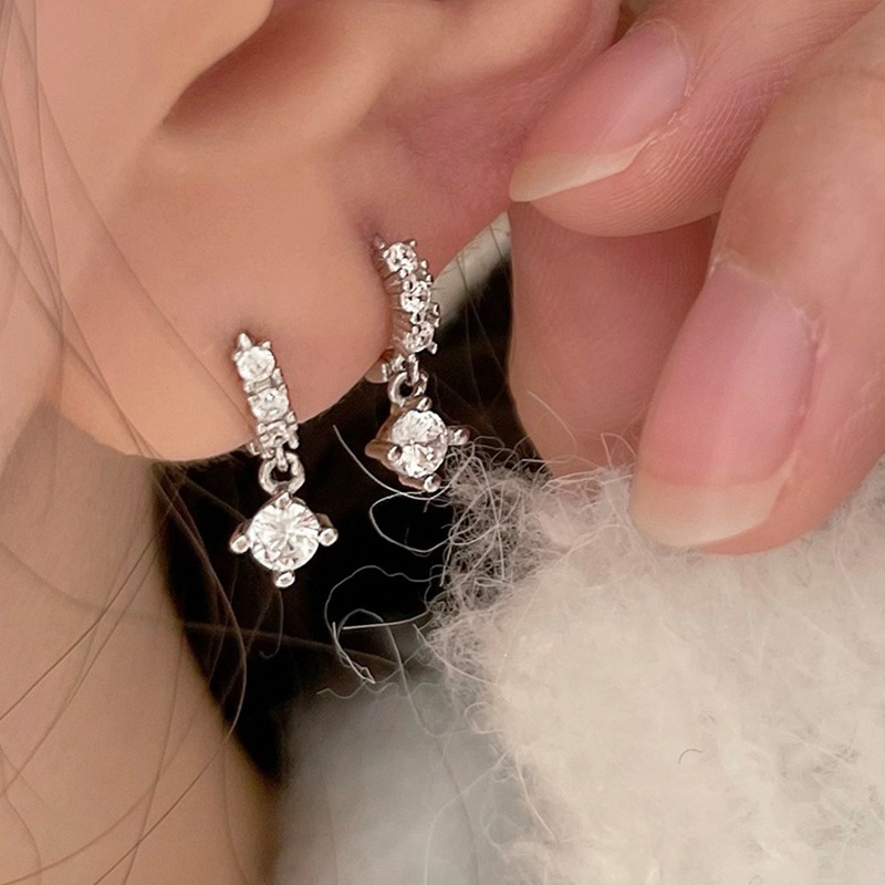 Jojo COCO ต่างหูเงิน S925 ประดับเพชร สไตล์เกาหลี สําหรับผู้หญิง
