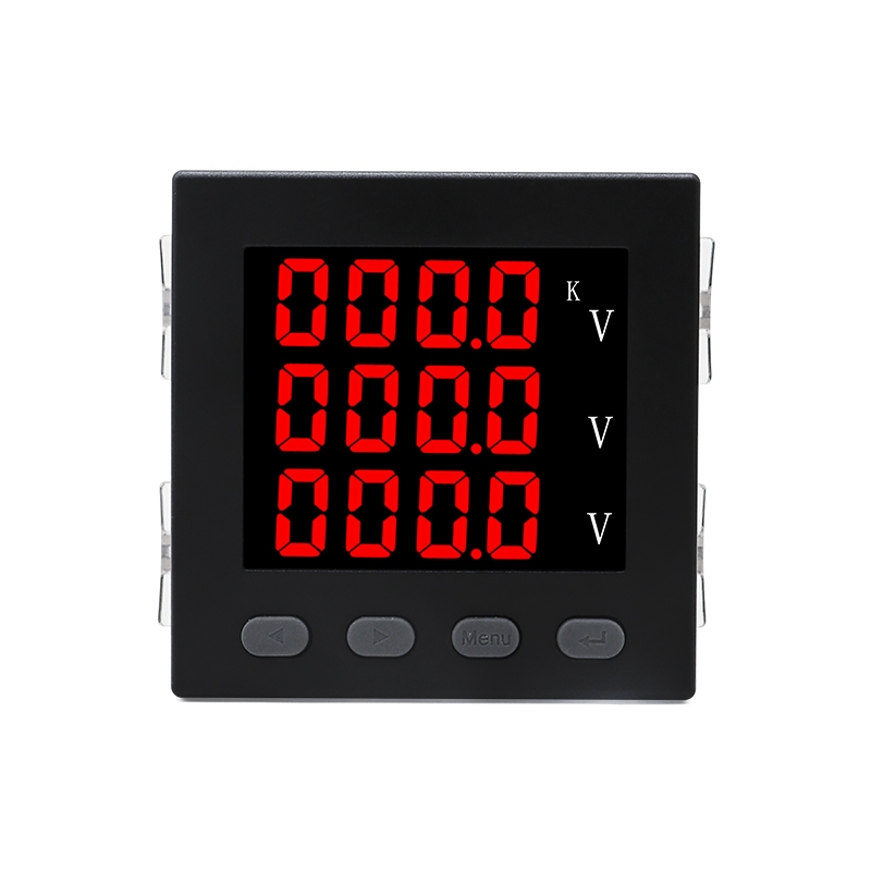 3P4L 3P3L สามเฟสแรงดันไฟฟ้า 96*96 มม.LED สมาร์ทดิจิตอล AC220V โวลต์มิเตอร์แผงเมตร