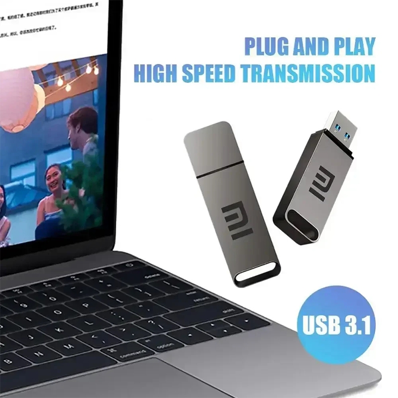 Xiaomi USB 1TB OTG โลหะ USB 3.1 ปุ่มไดร์เวอร์ปากกา 2TB 4TB 8TB ความเร็วสูงแฟลชไดร์เวอร์ Memory Stick กันน้ําเหมาะสําหรับคอมพิวเตอร์โทรศัพท์มือถือ