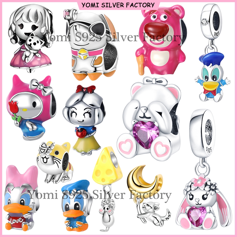 Original Snow White Charm Strawberry Bear Donald Duck หมีน ้ อย Charms สาวน ้ อย