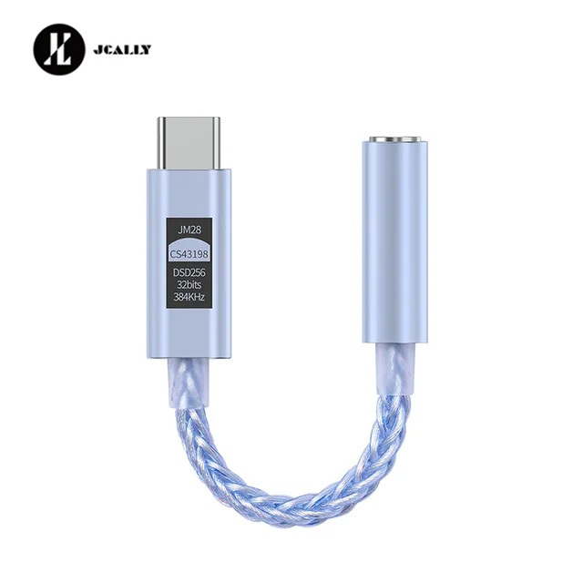 Jcally JM28 Cirrus Logic CS43198 ชิปแบบพกพา DAC Decoder Type-C ถึง 3.5 หูฟังเครื ่ องขยายเสียงอะแดปเ