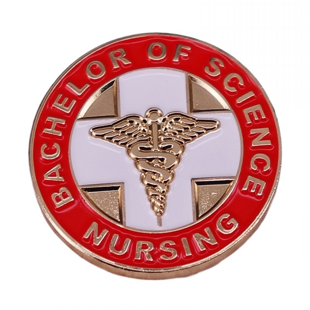 BSN เข็มกลัดคอปก Pin เครื่องประดับแฟชั่นสําหรับพยาบาลขนาด 1 นิ้ว