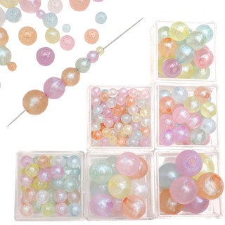 ลูกปัดอะคริลิกนางเงือกสุ่มสีสำหรับทำเครื่องประดับ DIY สร้อยค…