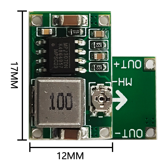 Mini DC-DC 12-24V ถึง 5V 3A ขั้นตอนลงโมดูลแหล่งจ่ายไฟแรงดันไฟฟ้า Buck Converter ปรับ 97.5% 1.8V 2.5V 3.3V 5V 9V 12V