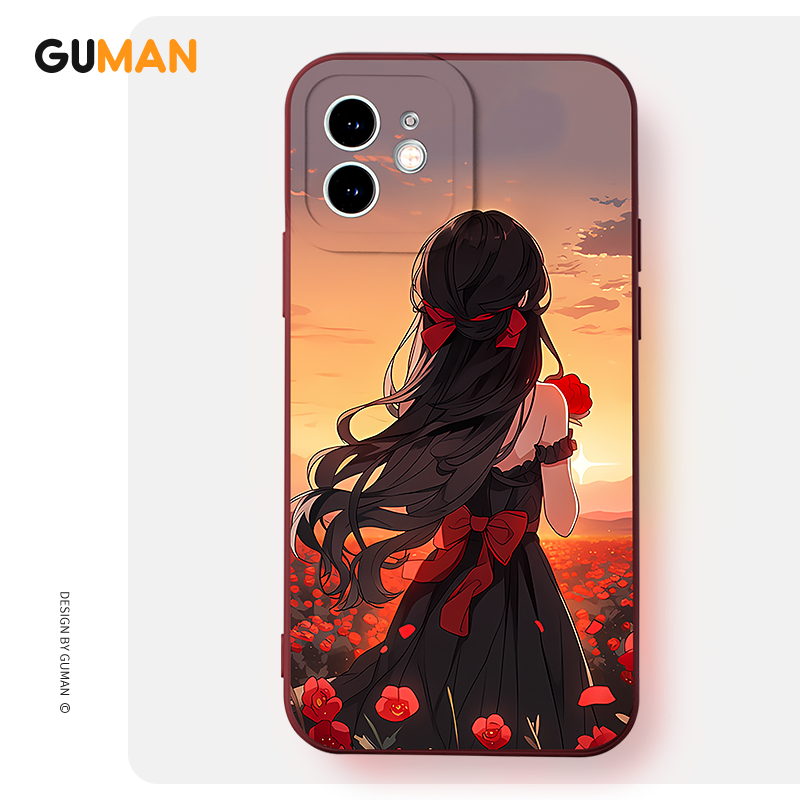 Guman เคสไอโฟน เคสซิลิโคนนุ่มกันกระแทกน่ารักตลก เคสโทรศัพท์  for iPhone 16 15 14 13 12 11 Pro Max SE