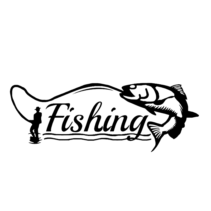 Fishing car stickers and decal Rear Window Bumper Auto Reflective Sticker waterproof and sunscreen
